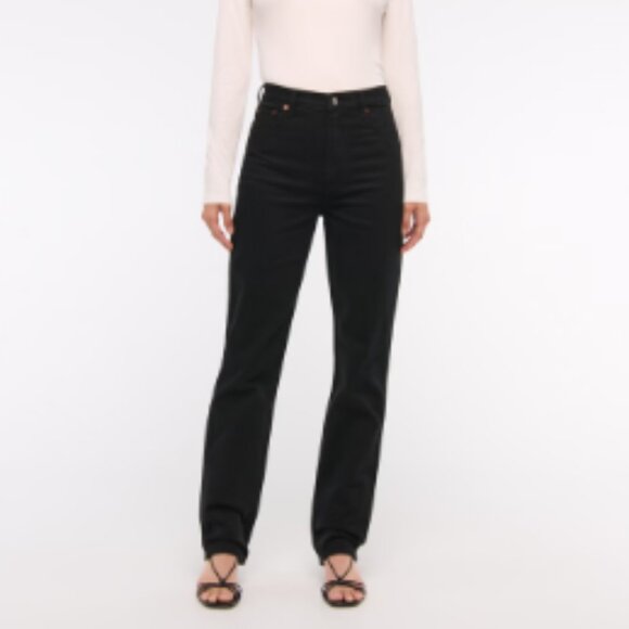 NWT Abercrombie & Fitch The 90s Straight Ultra High Rise Jeans Curve Love) 2s - Picture 1 of 4